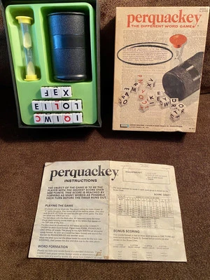 Vtg 1970 Lakeside PERQUACKEY Different Word Game 100% Complete Eng/Spanish READ! - Image 1 of 4
