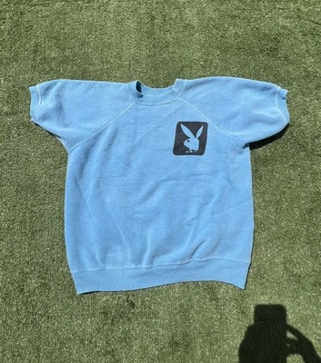 Vintage Playboy Pullover Sweatshirt Mens Large Crewneck Short Sleeve Bunny 90s - Image 1 of 4