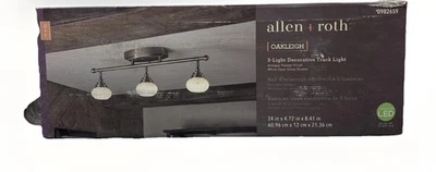 allen + roth Oakleigh, 3-Light Track Light LED, Antique Pewter Oakleigh {F5} - Image 1 of 4