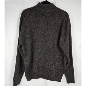 Enzo Mantovani Wolle 1/4 Zip Pullover Sweater Braun Strick Herren Gr. M Retro Opa - Bild 1 von 6