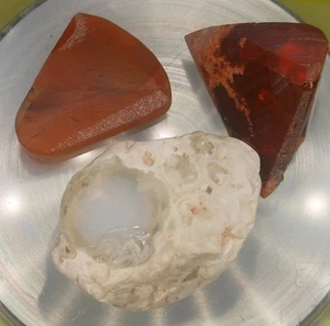 Ópalo de Fuego Mexicano Natural Forma Libre Lote de 3 piezas 33.40tcw Lapidario - Venta Bonanza - Imagen 1 de 9
