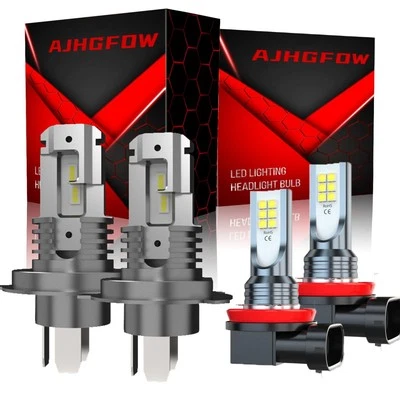 For Toyota Hiace 2006-2015 4x LED Headlight Hi/Lo Beam+Fog Light Bulbs Kit 6000K - Image 1 of 4