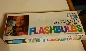12 Vintage Sylvania blue dot flash bulbs press 25B - Picture 1 of 3