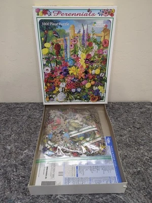 Rompecabezas White Mountain "Perennials" 1000 piezas 2007 flores coloridas Foto 1 de 4