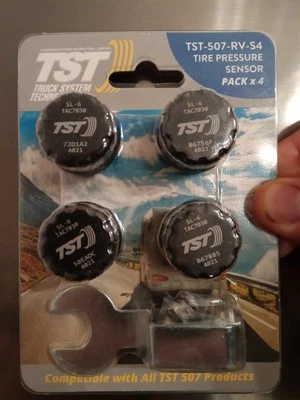 New!🔥Truck Systems ST-507-RV-S4 507 Series 4 RV Tire Cap Sensor Tow Pack x 4  - Image 1 of 3
