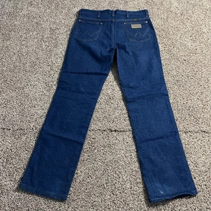Wrangler Jeans Mens 34x32 Blue Denim Cowboy Cut 936PWD Slim Fit Western Work - Picture 1 of 8