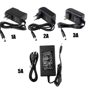 AC DC 12V 1A 2A 3A 5A US Power Supply Adapter for 3528 5050 5630 LED Strip light - Picture 1 of 13
