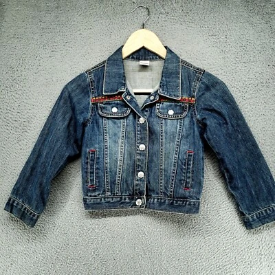 Chaqueta vaquera azul bordada Gymboree para niñas jóvenes S Foto 1 de 4