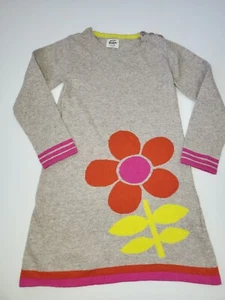 Mini Boden Flower Sweater Dress size 5-6 cashmere blend - Picture 1 of 4