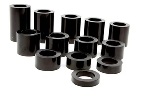 Wheel Axle Spacer Kit 25mm ID - 1-1/2 inch OD Harley Davidson Chopper CFL -Black - Picture 1 of 1
