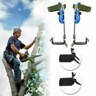 2 Gears Tree Climbing Spike Set Adjustable Lanyard Rope Camping Safety Belt UK2