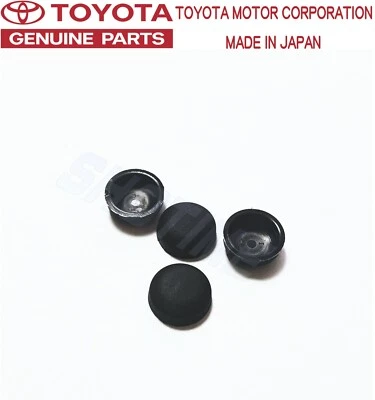 TOYOTA GENUINE 89-99 MR2 SW20 SW21 Center Console BLACK Cap Cover 4 pcs OEM - Image 1 of 2