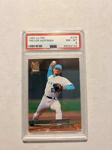 1993 ULTRA #378 TREVOR HOFFMAN PSA 8 quasi nuovo-mt marlins pares hof rookie card rc - Foto 1 di 2