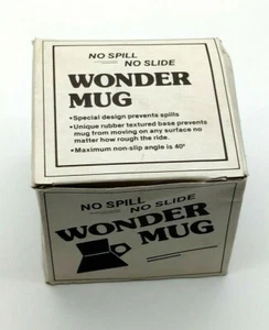 Vtg No Spill No Slide Wonder Mug Buick Employee Sales w/ Box Gift Advertising - Picture 1 of 5