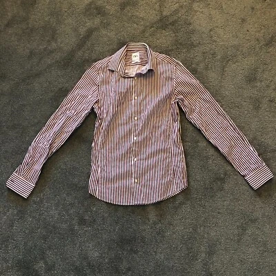 Camisa de vestir a rayas de Zara súper ajustada talla pequeña Foto 1 de 4