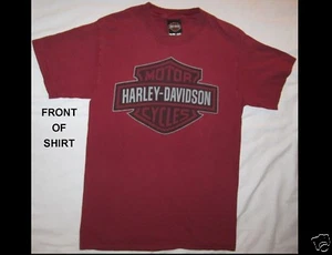 Harley Davidson Bellmore New York Nassau Motorrad Größe Small dunkelrot T-Shirt - Bild 1 von 2