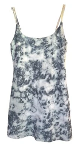 Abercrombie & Fitch Women's Travel Mini Dress Lined Size S Slate White Tie Dye - Picture 1 of 9
