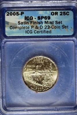 2005 - P ICG SP69 OREGON WASHINGTON QUARTER!!  #B49795 - Image 1 of 2