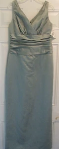 David's Braut festliches Kleid ärmellos hellgrün Größe 12 volle Länge NEU - Bild 1 von 3