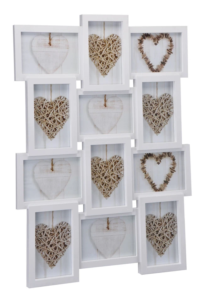 SPETEBO Cornice portafoto bianca - multicornice 12 quadri 10x15 cm - foto galleria collage cornice