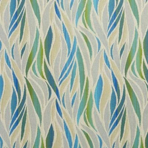 Essentials Outdoor Upholstery Drapery Abstract Fabric / Blue Lime Beige - Picture 1 of 3