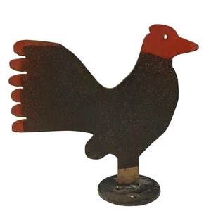 Folk Art Chicken Sculpture Metal Rooster Farmhouse Decor Vintage OOAK Handmade - Picture 1 of 24