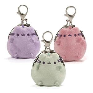 Gund Pusheen Pastell 3" Mini Geldbörse (rosa, lila oder grün) - Neu mit Etikett - Bild 1 von 13