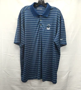 Nike Golf Polo Shirt Men XXL Blue 2009 US Open Bethpage Black Dry Fit - Picture 1 of 14