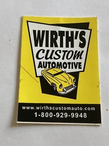Wirth's Custom Automotive Sticker - Picture 1 of 1