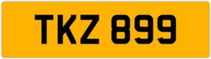 TKZ 899 T 3x3 DATELESS PRIVATE NUMBER PLATE TOM TONY TEL TOD TODD TAM TAJ TRACE - Picture 1 of 1