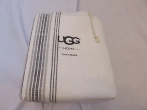 Funda nórdica UGG Easy algodón rayas queen nieve granito - Imagen 1 de 4