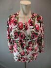 East 5th Size PS Womens Multicolor Floral 3/4 Sleeve Cotton Cardigan Top 6Y020