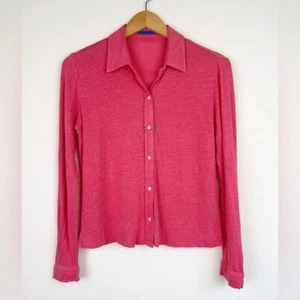 J. Mclaughlin Betty Linen-Blend Pink Top - Picture 1 of 10