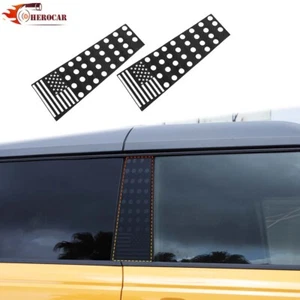 Pillar Post Panel Cover American Flag Rear Door Window Trim Kit For Bronco 21+ - Picture 1 of 12