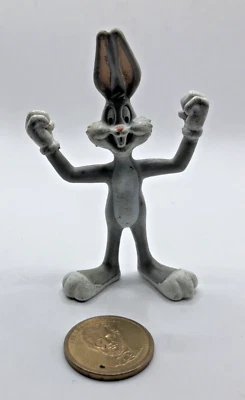 Figura Flexible Vintage Looney Tunes Bugs Bunny 3.5" 1991 Warner Brothers Foto 1 de 3