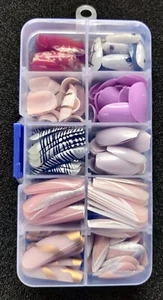 False Press-On nails Mixed Pattern Shape Luxury MAXI Set 240pcs +FREEgift BN1140 - Picture 1 of 15