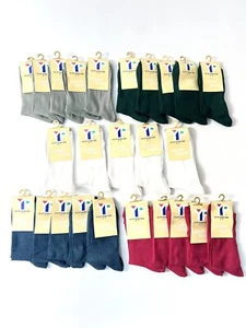 5 Pairs Men Plain Color Ankle Socks 4-7 Grey Blue Green White Wine Red - Picture 1 of 19