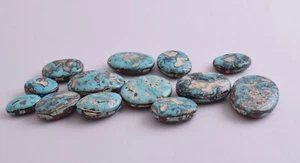 Egyptian Turquoise Cabochon/ 13 Cab cabochon stone- 850 Carats-Lot - Picture 1 of 18