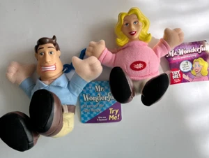 Mr. Wonderful & Ms. Maravillosas muñecas parlantes de 5" con clips y etiquetas 2003 - Imagen 1 de 8