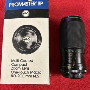PROMASTER SP Multi-Coated Compact Zoom Lens Macro 80-200MM f4.5 For A Cannon AE - Picture 1 of 20