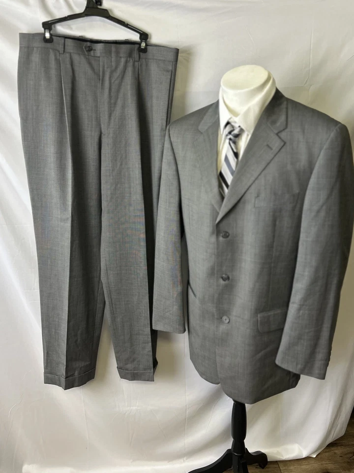 Traje Tasso Elba Para Hombres L42 Pieza Lana Blazer Chaqueta Pantalones Clásico Macy’s Foto 1 de 4