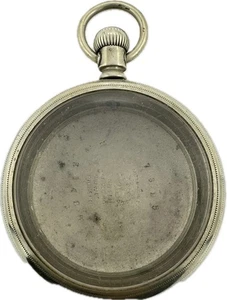 Antique 18S A.W.W Co. Anti-Magnetic Shield Pocket Watch Case Swing Out Silver#1 - Picture 1 of 4