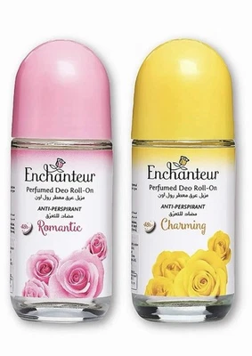 Pack Of 2 x Enchanteur Romantic & Charming Roll-On Deodorant for Women, 50ml  - Image 1 of 2