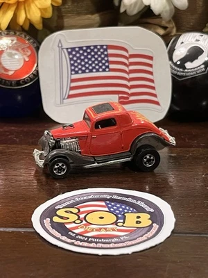 Ford Hot Rod 1934 Hot Wheels Blackwalls Hi-Rakers 1:64 rojo diecast usado excelente estado Foto 1 de 4