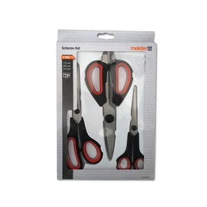 Haushaltsschere Allzweckschere Küchenschere 3er Scheren-Set Bastelschere meister - Bild 1 von 7