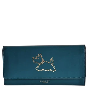 RADLEY Purse Dark Blue Leather Large Coin Card Wallet - Radley Stardust -RRP £99 - Picture 1 of 10