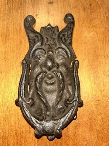 Gargoyle Door Knocker  Victorian Style Restoration Cast Metal - Picture 1 of 3