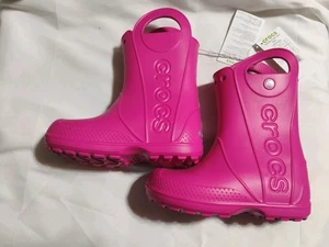 Crocs Handle It Regenstiefel rosa Größe c12, neu mit Etikett - Bild 1 von 5
