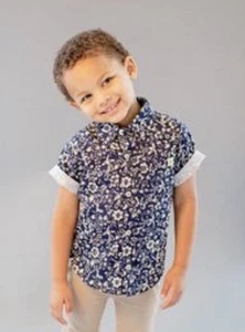 Hoonana Boutique Boys Hawaiian Shirt Size 4T Summer Short Sleeve Button Down NEW - Picture 1 of 9