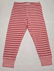 Hanna Andersson Pink Pajama Pants with Red Stripes Print Girl's Size 4 - Picture 1 of 3